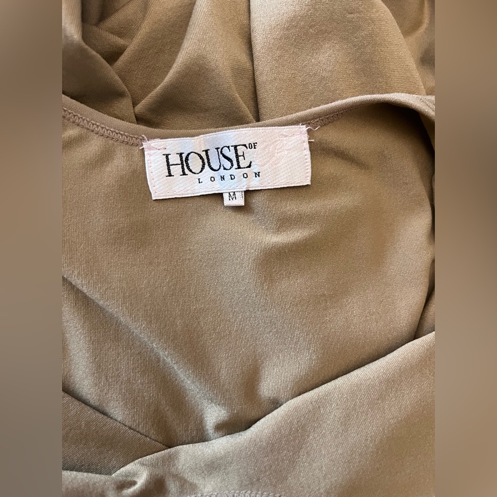 House of CB London Elegant Tan Sleeveless Dress - Picture 5 of 8